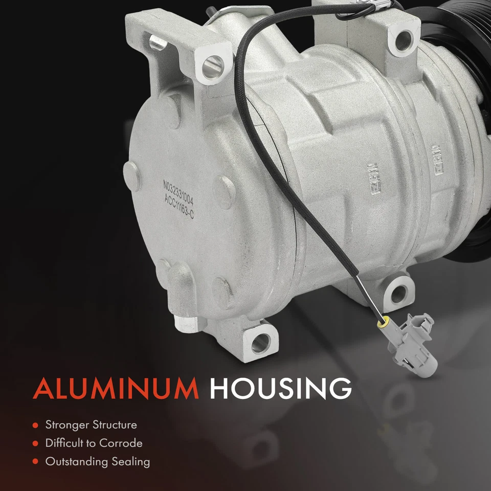 Nuevo compresor de aire acondicionado con 7 ranuras para Scion tC 2005 2006 L4 2,4 L 10S15C 130 mm Foto 3 de 4