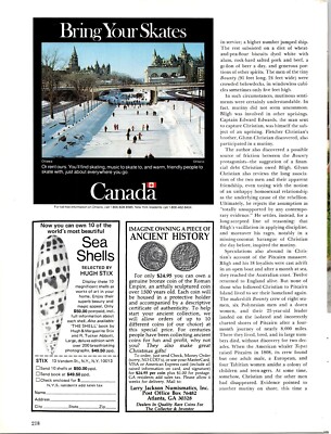 Ontario Canada Bring Your Skates Original Vintage Print Ad