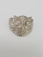 Artistic Owl Design 925 Sterling Silver Ring Size 6.25