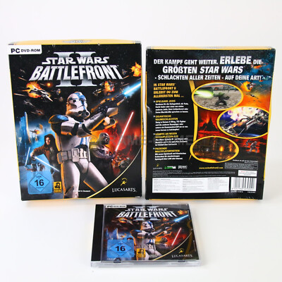 PC CD DVD Spiel Star Wars Battlefront II Big Box Sehr Gut