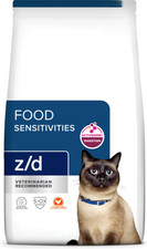 z/d Skin Food Sensitivities Chicken Flavor Dry Cat Food - 4 lb bag