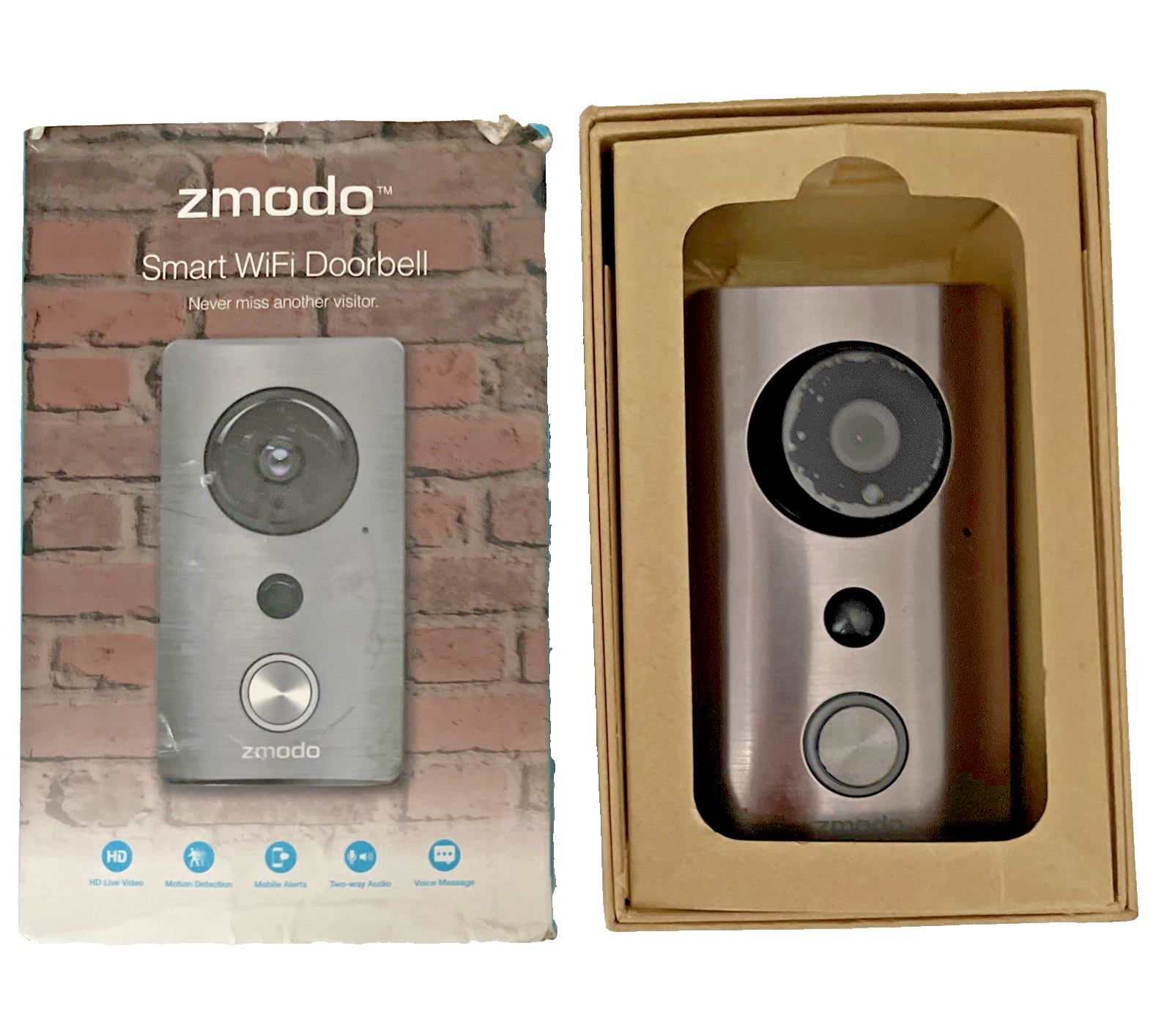 Zmodo Greet Smart WiFi Doorbell ZH-CJAED with 720p HD Motion Detection and 2-Way Audio-image
