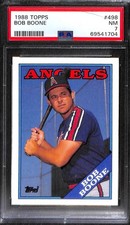 1988 TOPPS #498 BOB BOONE PSA 7 NM 69541704 