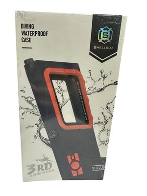 Shellbox 3rd Generation Diving Waterproof Case 15M Black Orange Bluetooth NEW