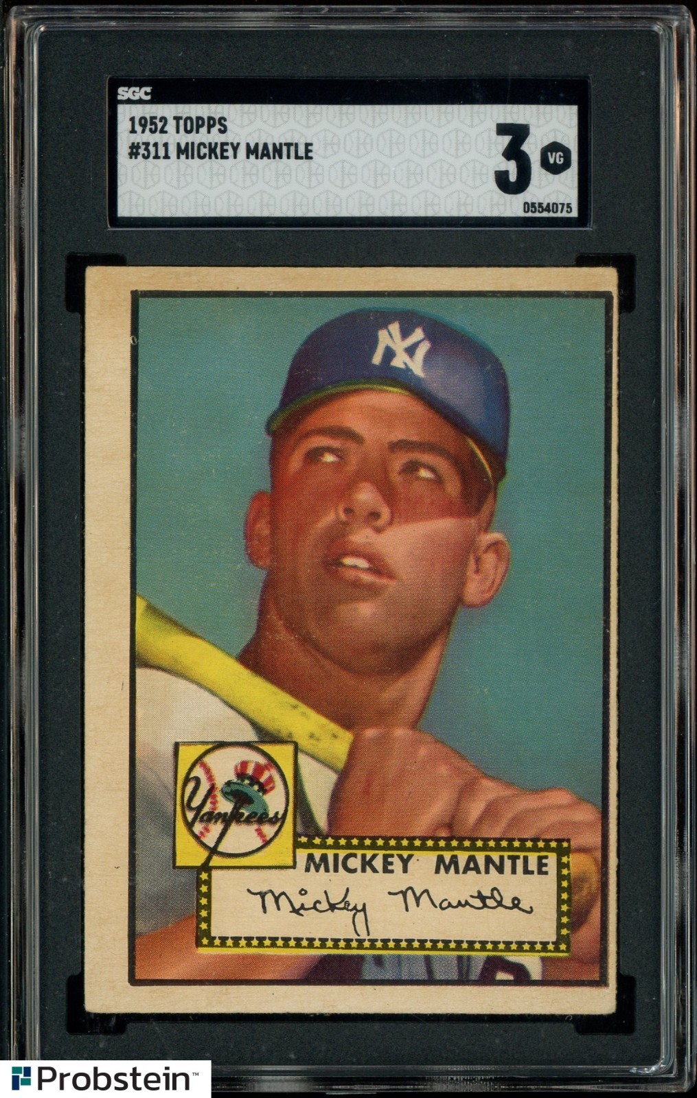 1952 Topps #311 Mickey Mantle Yankees RC Rookie HOF SGC 3 VG HIGH NUMBER