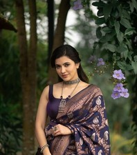 Designer Sari Bollywood Bridal Silk Saree Blouse South Indian Party Wear Saree