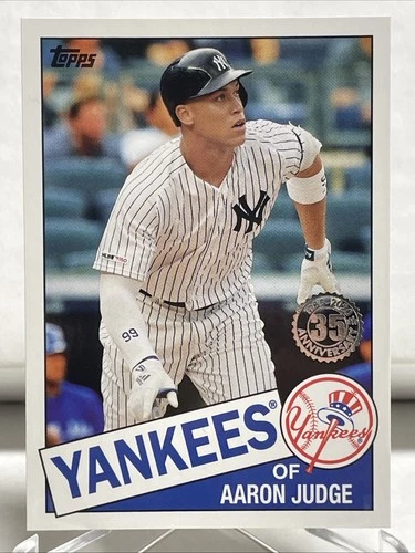 AARON JUDGE 2020 TOPPS 1985 TOPPS BASEBALL INSERT CARD #85-69! NY YANKEES MVP