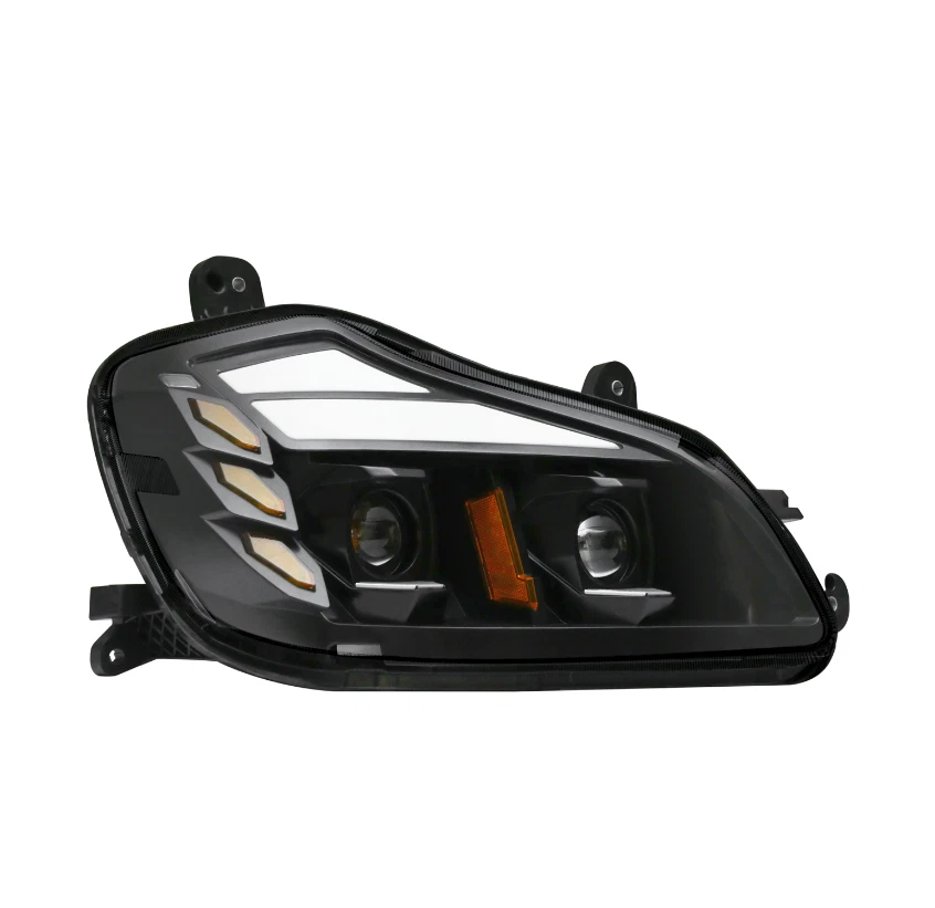 Fit For 2013-2021 Kenworth T680 Black Full LED DRL Headlamp Assembly Left&Right — 第 2/2 张图片