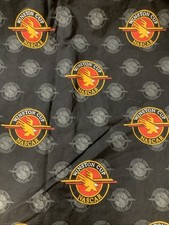 Vintage NASCAR Fabric 3.75 Yard Winston Cup Cotton Black Springs Industries