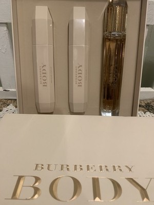 Burberry Body gift Set Eau De Parfum Spray 2.8oz Body Milk shower