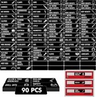 90 PCS Magnetic Toolbox Labels | Large, Easy-Read Tool Chest Drawer Organizers