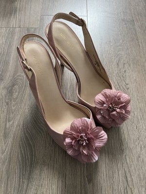 Nine West Damen Lack Rosa Stiletto Slingback Plateau Heels Größe UK8 US10W
