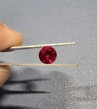Natural Red Ruby 7x7 mm Round Cut Unheated Loose Gemstone Sri Lanka USA Ship