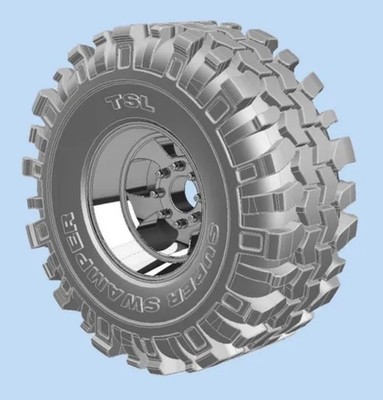 1/25 1/24 Scale Resin TSL Super Swamper wheel set