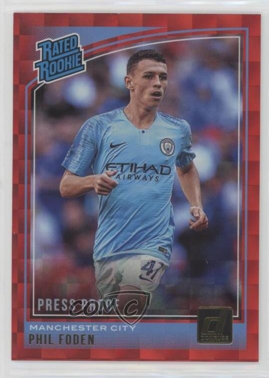 Phil Foden 2018 Donruss #179 Press Proof Red Price Guide - Sports
