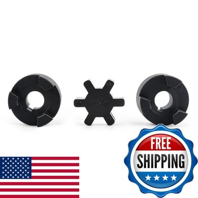 AUTOJARE LZQ-013 L075 5/8'' to 5/8'' Flexible 3-Piece L-Jaw Coupling Set for Log