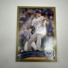 2011 Topps Gold Parallel Serial # /2011 Jeremy Hellickson RC Rookie #165 Rays NM