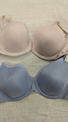NEW Bali Women Bra 40D Light Pink & Light Blue T Shirt Underwire Set Of Two NWT