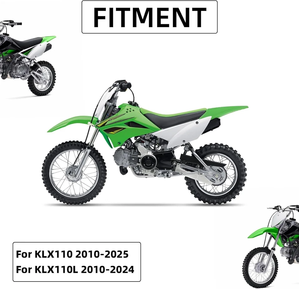 Kit de Plásticos KLX110, Conjunto de Carenagem de Motocicleta Carroceria Guarda-lamas com Placa de Número - Imagem 3 de 4