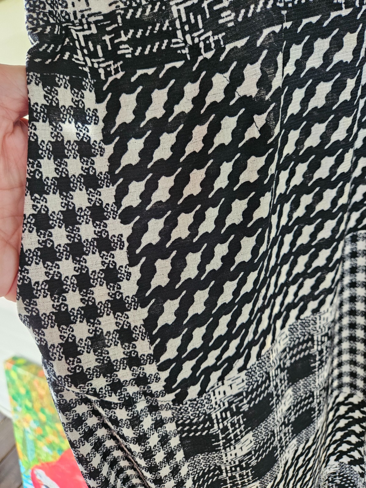 Attitudes By Renee Black Patchwork Duster Dress ~… - image 3