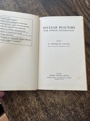 Nuclear Reactors for Power Generations Openshaw Taylor 1958