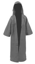 GOLDSTITCH Hooded Robe Cloak Knight Fancy Cool Cosplay Costume Gray Small