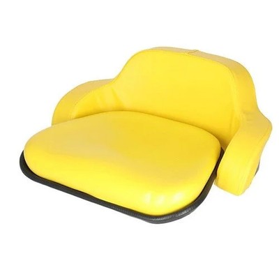 Seat Cushion Set - 2 Piece Steel Back Vinyl Yellow fits John Deere 4020 TY9379