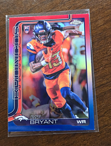 Topps Chrome 2025 Pat Bryant Red, White, Blue Denver Broncos Rookie #313 NFL