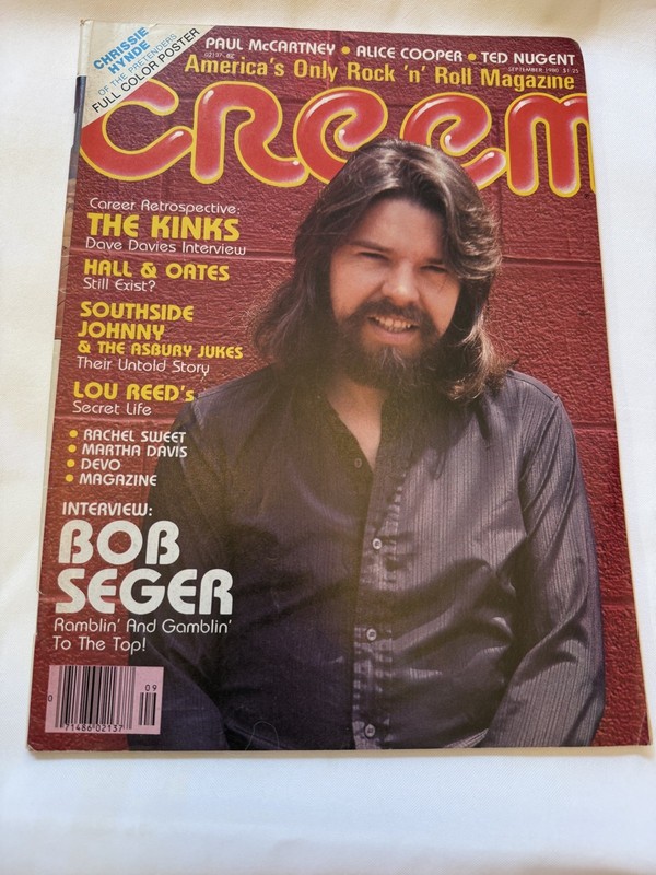 CREEM MAGAZINE September 1980 Seger Kinks Hyde Lou Reed Southside Johnny