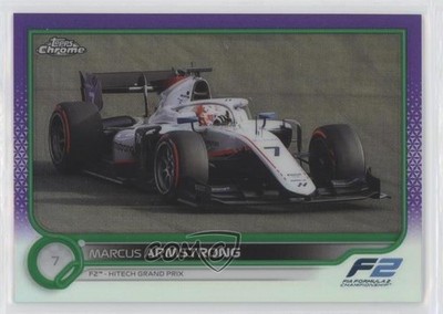 2022 Chrome Formula 1 F2 Cars Purple & Green Refractor Marcus Armstrong #135 5ya