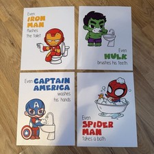 SWITHOM Marvel Spiderman Wall Decor Unframed Bathroom Decor 8x10 Superhero NEW