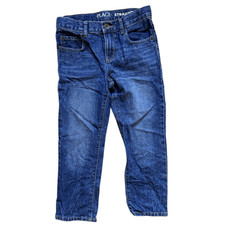 Youth Boys Childrens Place Stonewash Rinse Adjustable Tab Straight Leg Jeans 6H