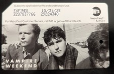 Vampire Weekend Metrocard, Ver 1 - Mint condition