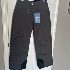 White Sierra Dark Gray Ski Snowboard Pants Insulated Waterproof Womens Size 5