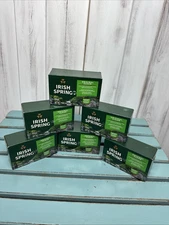 6 Vintage Irish Spring Deodorant Soap Flaxseed Oil 3.7 oz Bars DISCONTINUED NOS