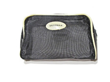 Pochette trousse mini bag borsina Ultima II make up in maglia trasparente nera