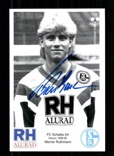 Werner Ruthmann Autogrammkarte FC Schalke 04 1989-90 Original Signiert