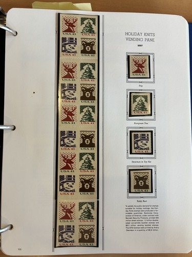 White Ace 118 Pages US Stamp Album w/Showgard MNH 41c $500+ FV Ephemera Lot - Picture 9 of 15