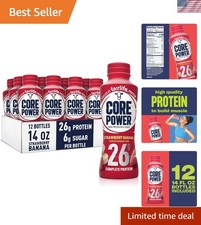 Delicious Strawberry Banana Protein Shake - 14oz, 12 Pack | Gluten Free 9.05 per gallon