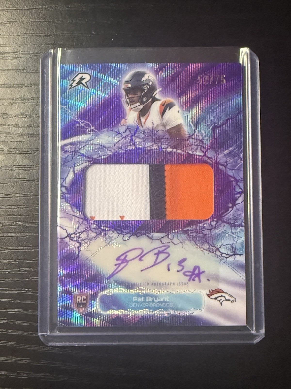 2025 Topps Resurgence Pat Bryant Radial Rookie Relic Autograph 52/75