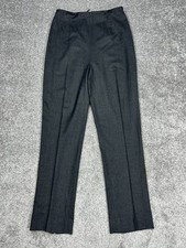 Ralph Lauren Black Label Dress Pants Womens 8 Gray Wool Side Zip Slim Fit