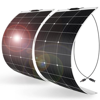 Solarpanel flexibel 2 x 100 W 200 W 12 V Solarmodul für Wohnmobil Camping Boot