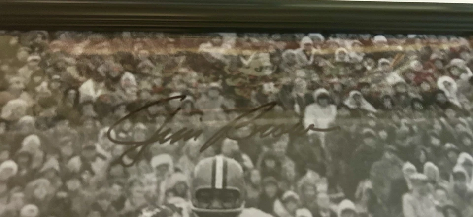 Jim Brown Cleveland Browns Fanatics COA Signed 16x20 Photo Black & White Frame - Image 3 of 4