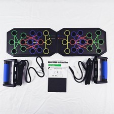 Push Up Board Training System Resistance Bands Handles Home Gym Strength Trainer