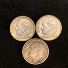 90% Silver Roosevelt Dime Lot - (3) Roosevelt Dimes = 1962 D, 1963 D, & 1964 D