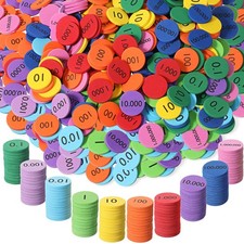Kingdder Place Value Disks 10 Decimals Whole Numbers Counting Chips Kids Base