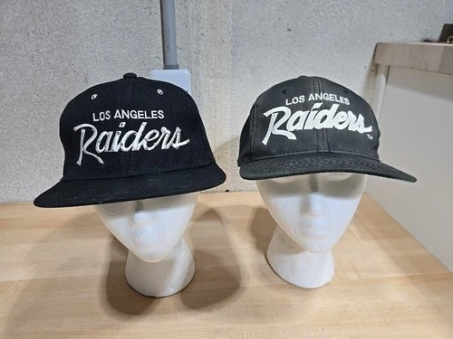 VTG Lot Los Angeles Raiders Hat Snapback Sports Specialties Script Wool + Twill