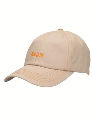 Junior MSGM Baseball Cap Unisex verstellbar Baumwolle Twill beige Jungen Mädchen Kinder 