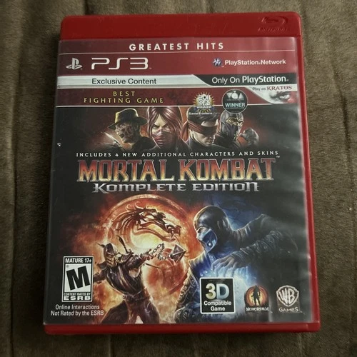 Mortal Kombat Komplete Edition Greatest Hits PS3 (Pre own)
