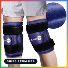 2 Pack Knee Gel Ice Wrap Reusable Cold Therapy for Arthritis & Swelling Blue